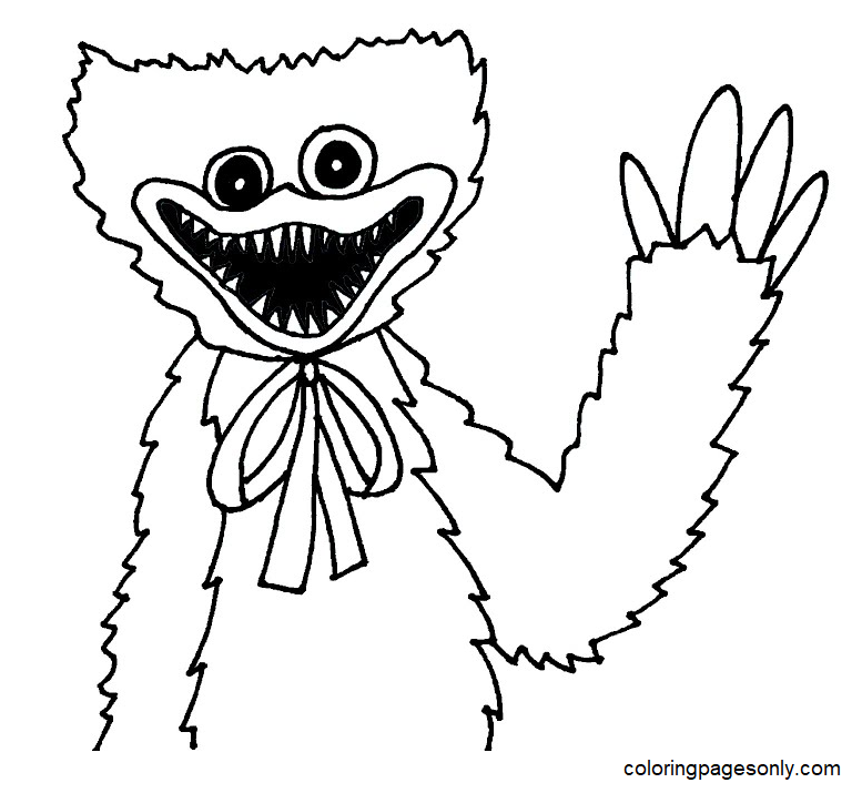Cute Huggy Wuggy for Kids Coloring Pages - Huggy Wuggy Coloring Pages