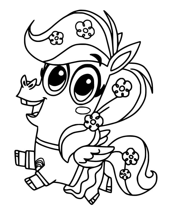 Cute Peg Coloring Page