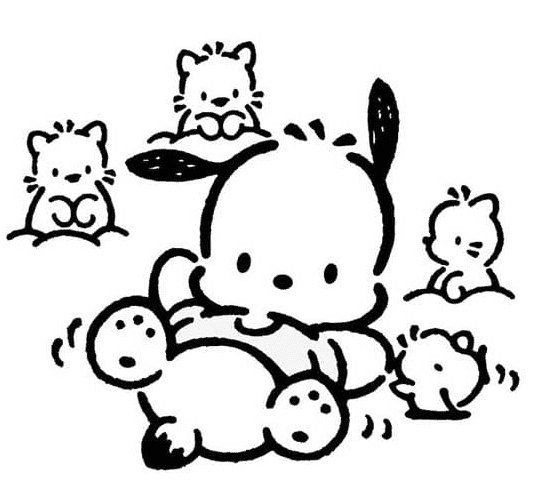Cute Pochacco Coloring Pages