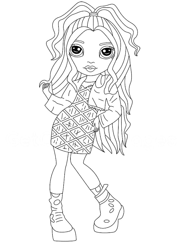 Daria Roselyn Rainbow High Coloring Page
