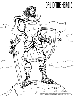 David The Heroic Coloring Page