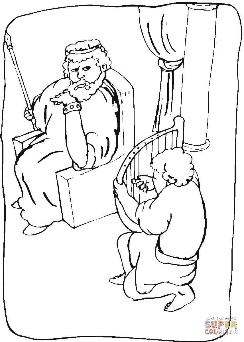 David and Saul Coloring Pages
