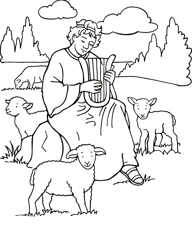 《圣经王》中的大卫作为牧羊人