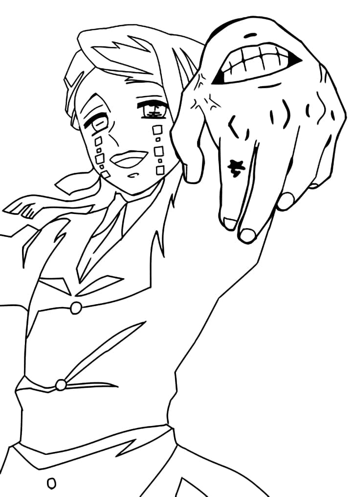Demon Slayer Enmu Coloring Pages