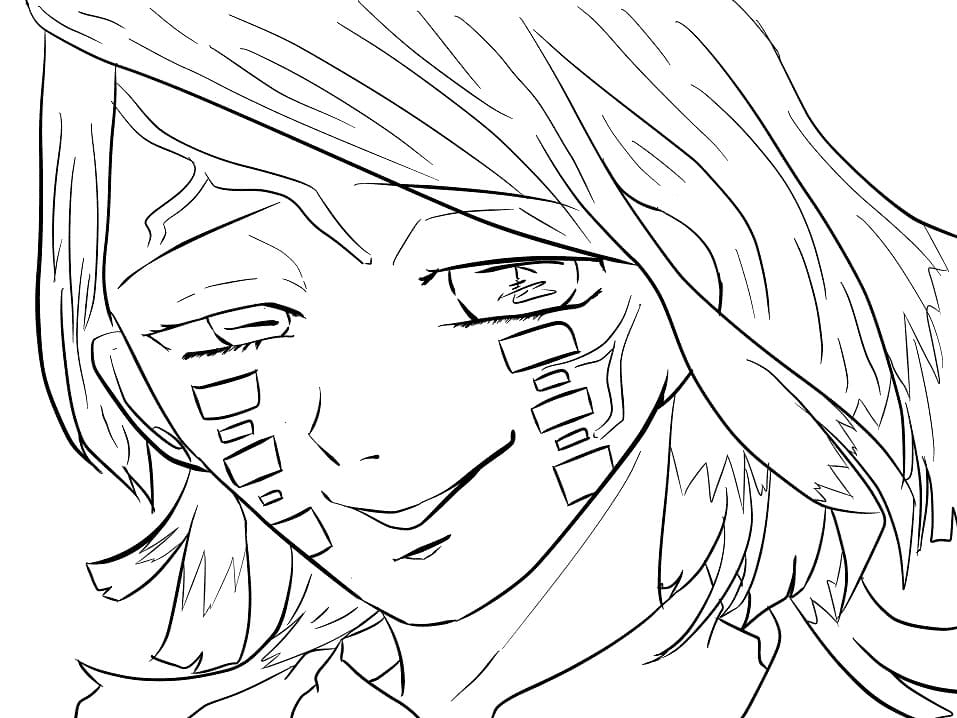 Enmu Face Coloring Page
