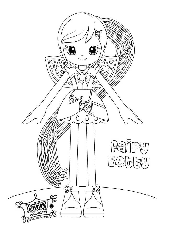 Fairy Betty Coloring Page