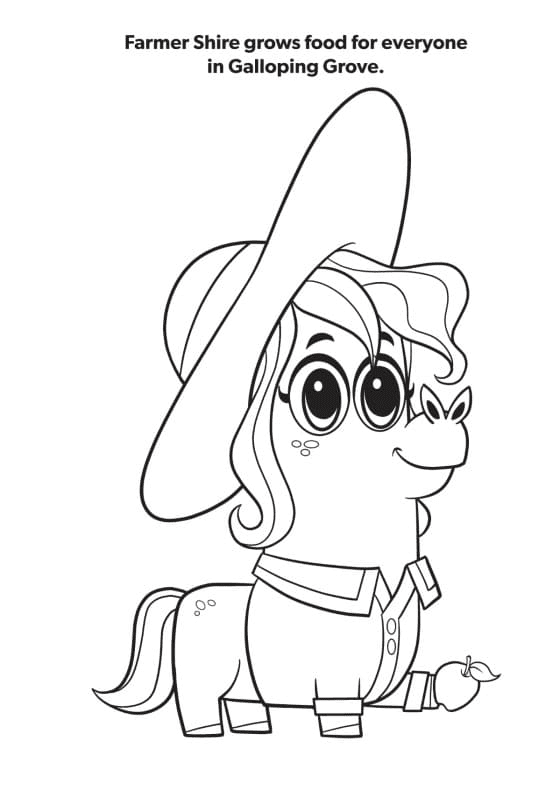 Farmer Shire from Corn and Peg Coloring Page