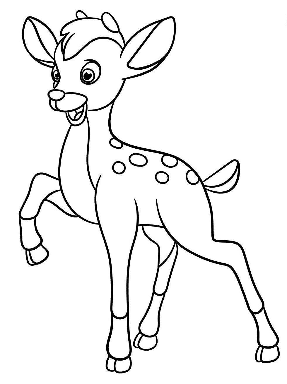 Fawn for Kids Coloring Page