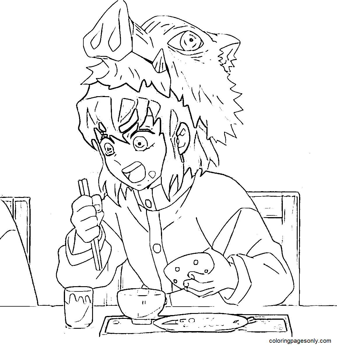 Free Demon Slayer Inosuke Coloring Page Free Printable Coloring Pages