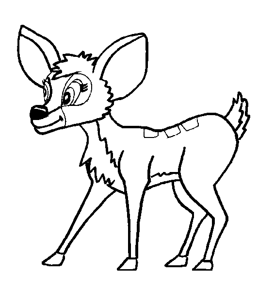 Free Fawn Coloring Page