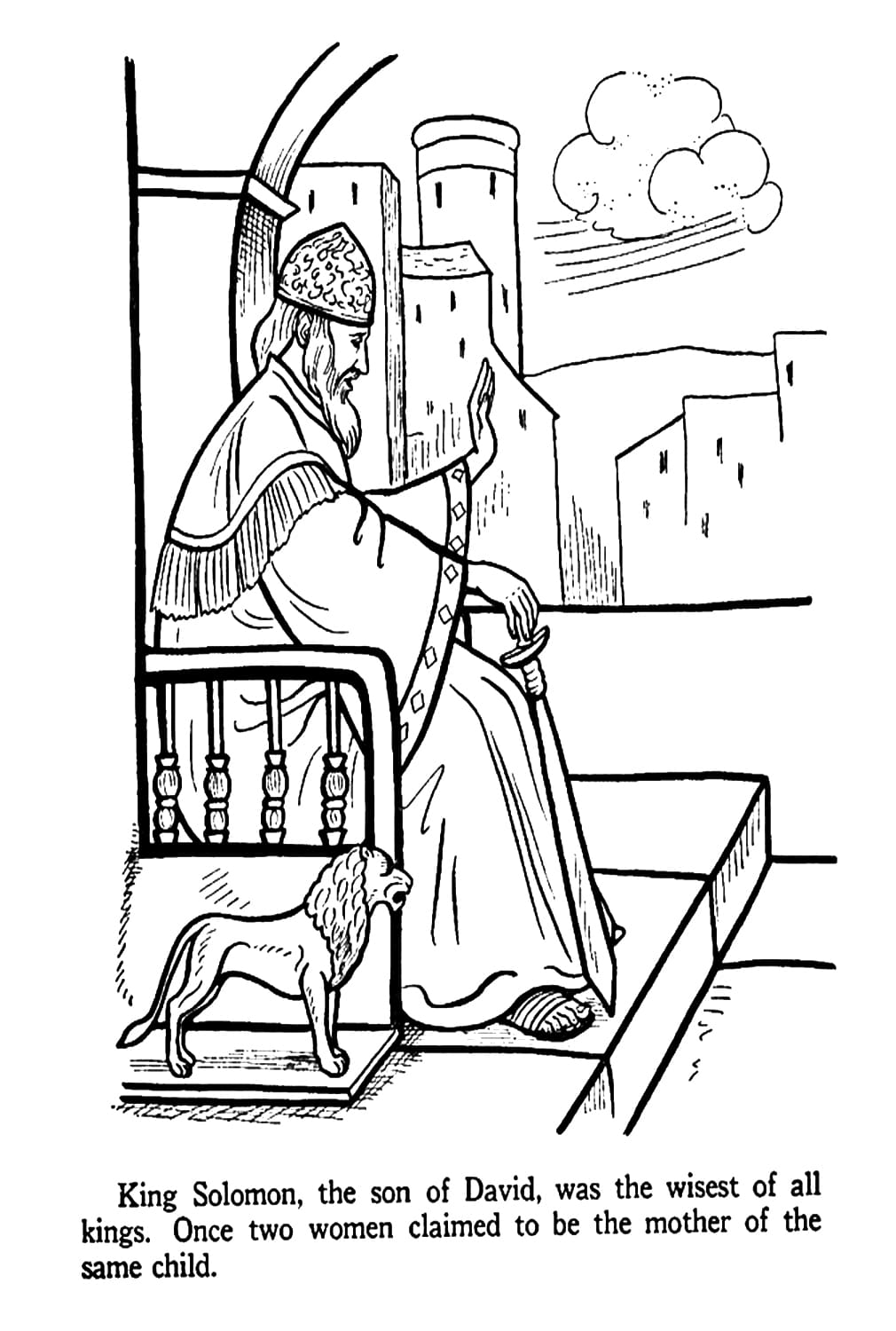 Free King Solomon Coloring Page - Free Printable Coloring Pages