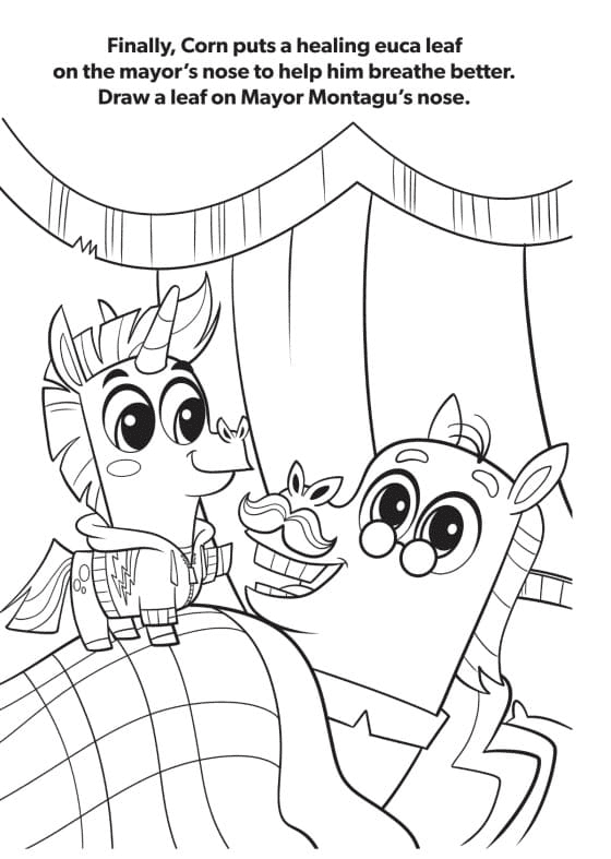 Free Printable Corn and Peg Coloring Pages
