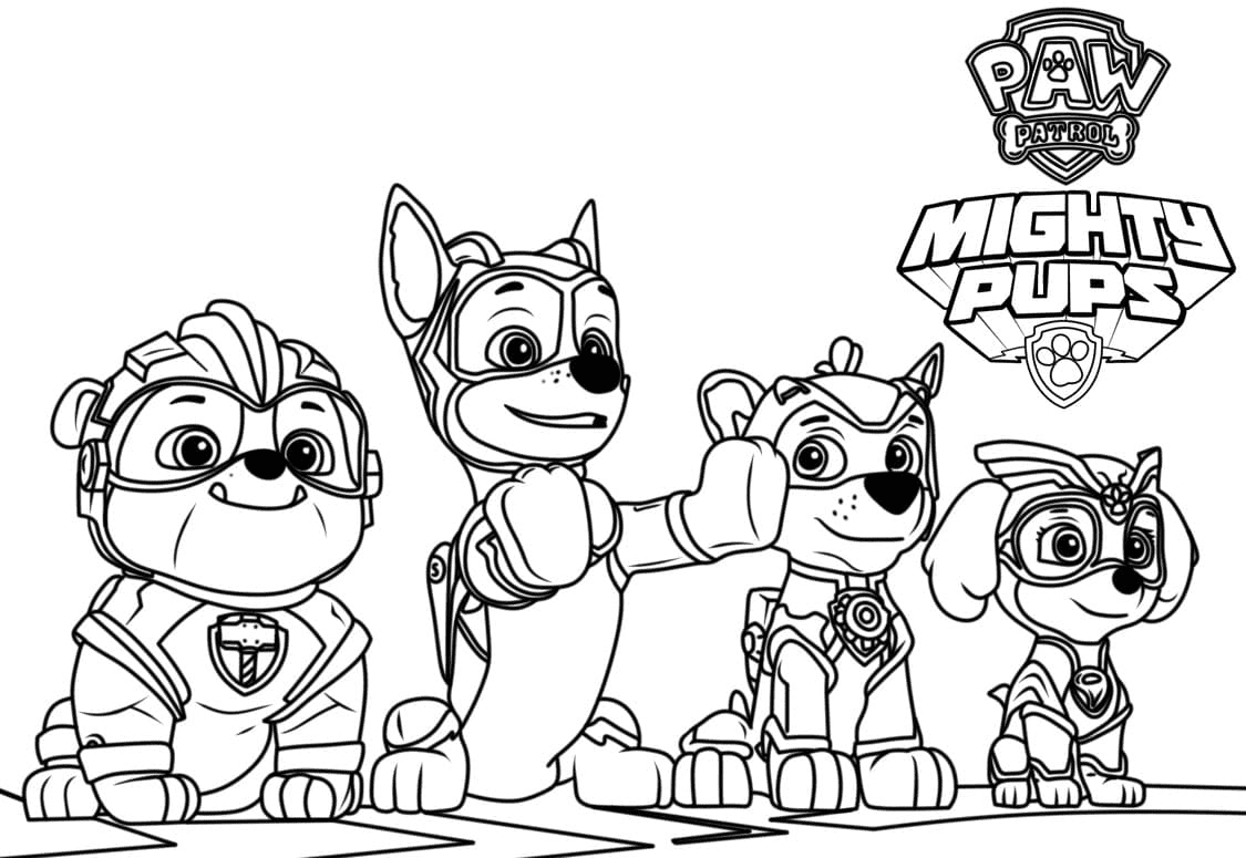 Mighty Pups para imprimir gratis de Paw Patrol Mighty Pups