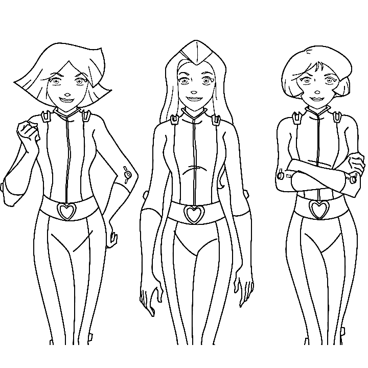 Free Printable Totally Spies Coloring Page