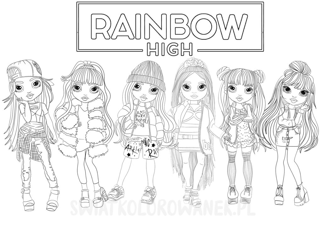 Free Rainbow High Coloring Pages