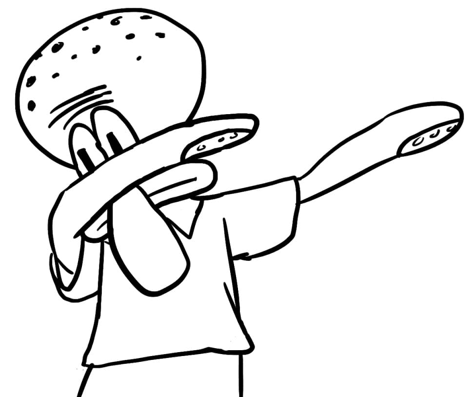 Free Squidward Tentacles Coloring Page