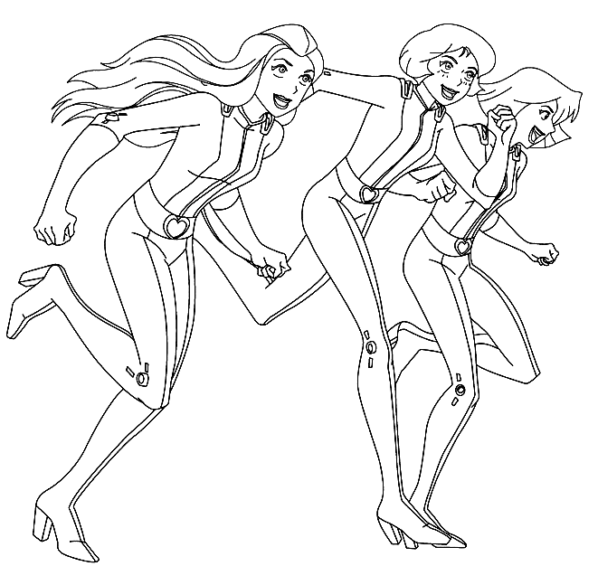 Free Totally Spies Coloring Page