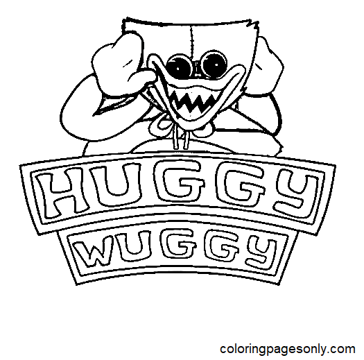 Funny Huggy Wuggy Poppy Playtime Coloring Pages