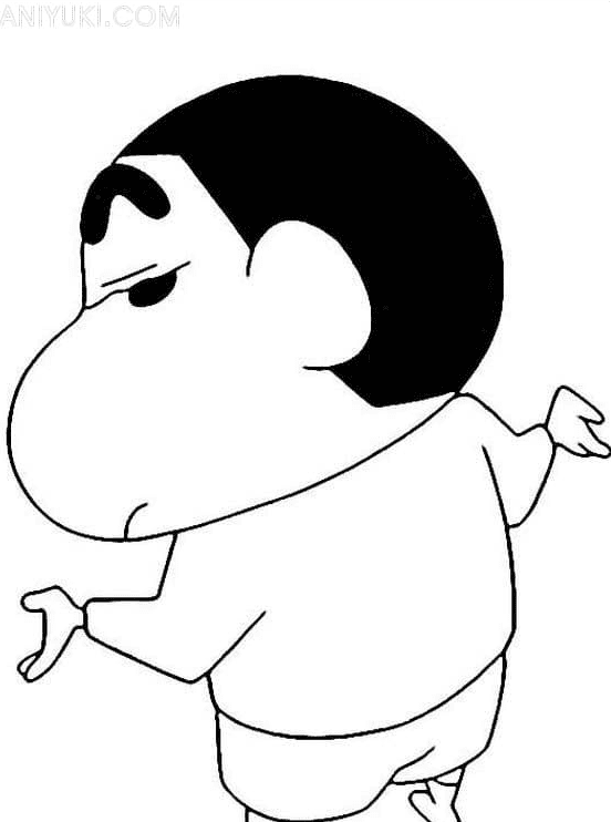 Funny Shin Chan Coloring Pages