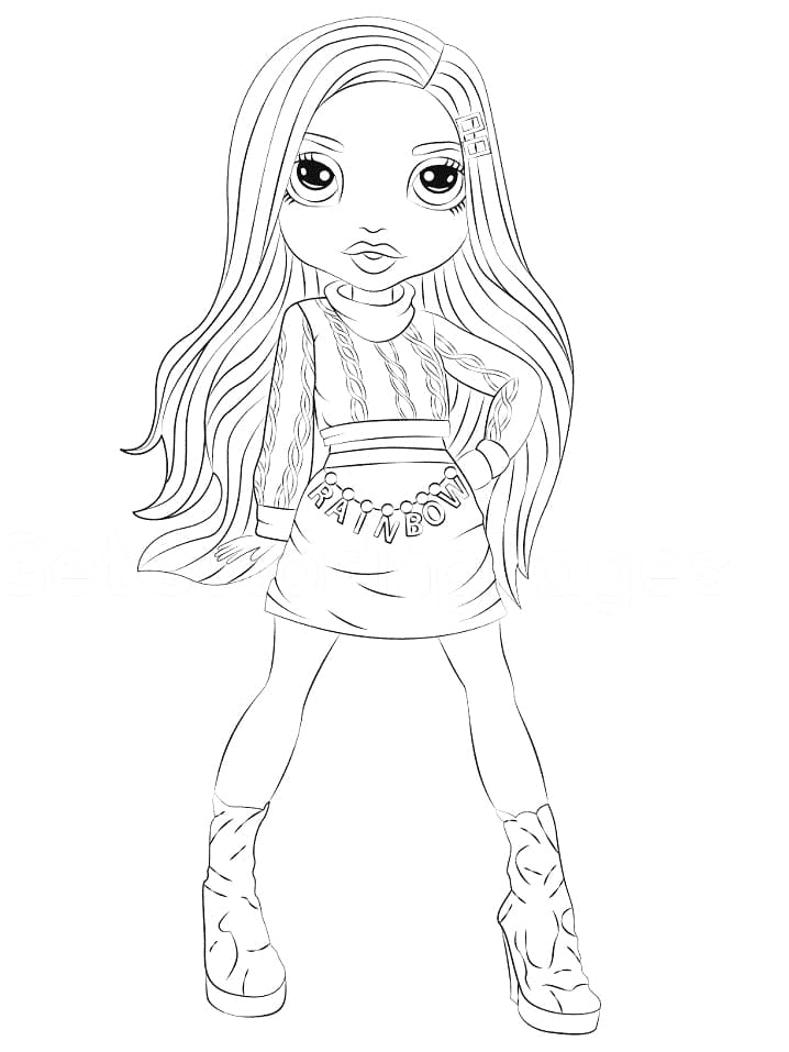 Gabriella Icely Rainbow High Coloring Pages