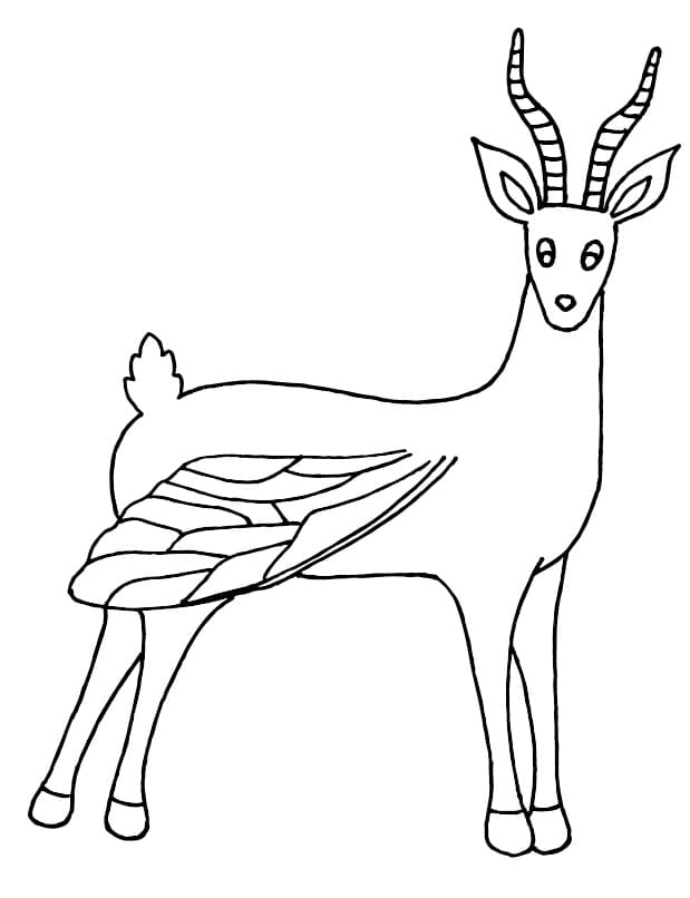 Gazelle Alebrijes Coloring Page