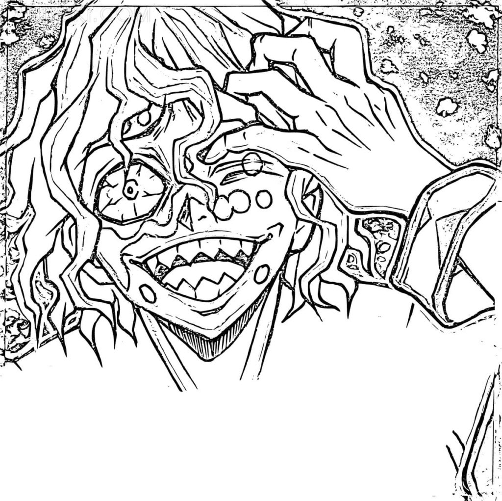 Gyutaro Demon Slayer Coloring Pages