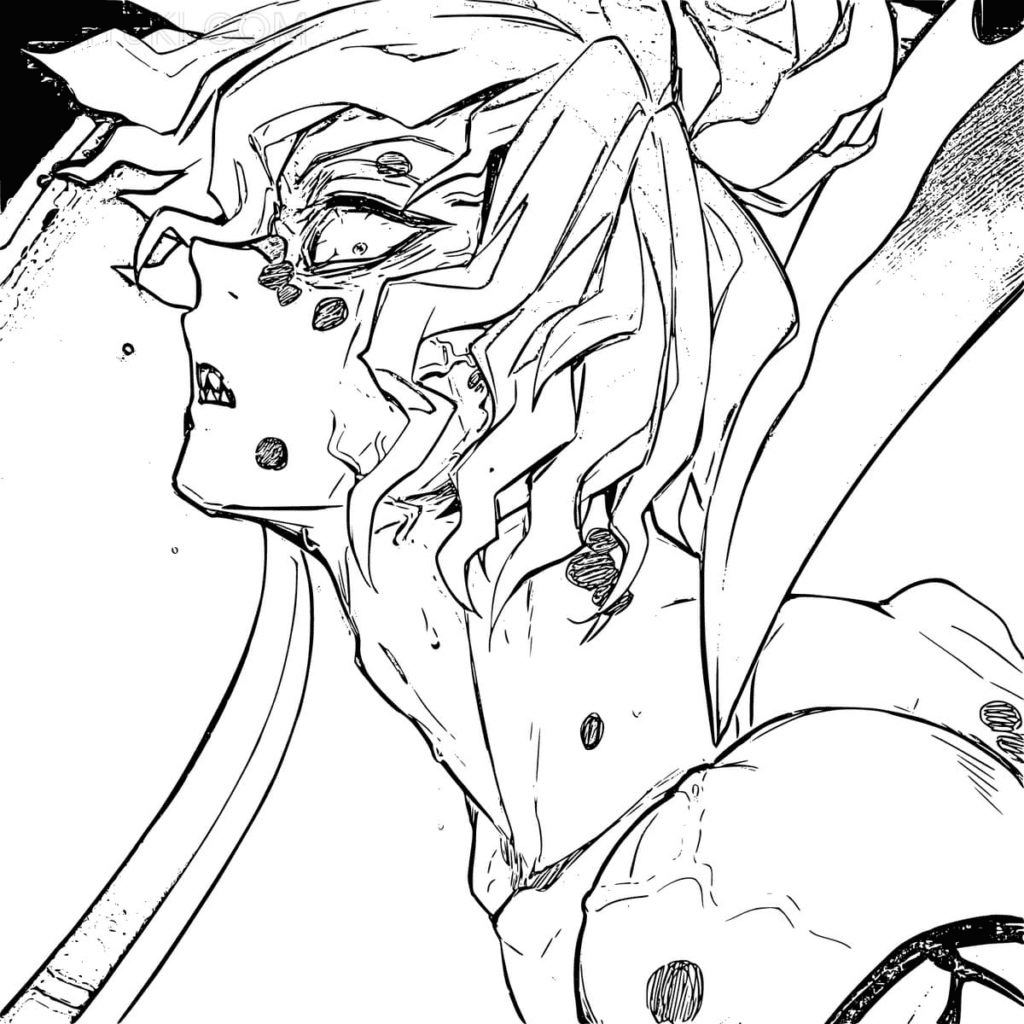 Gyutaro from Demon Slayer Coloring Page