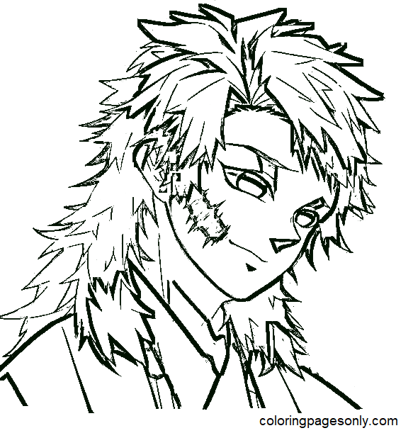 Handsome Sabito Coloring Page - Free Printable Coloring Pages