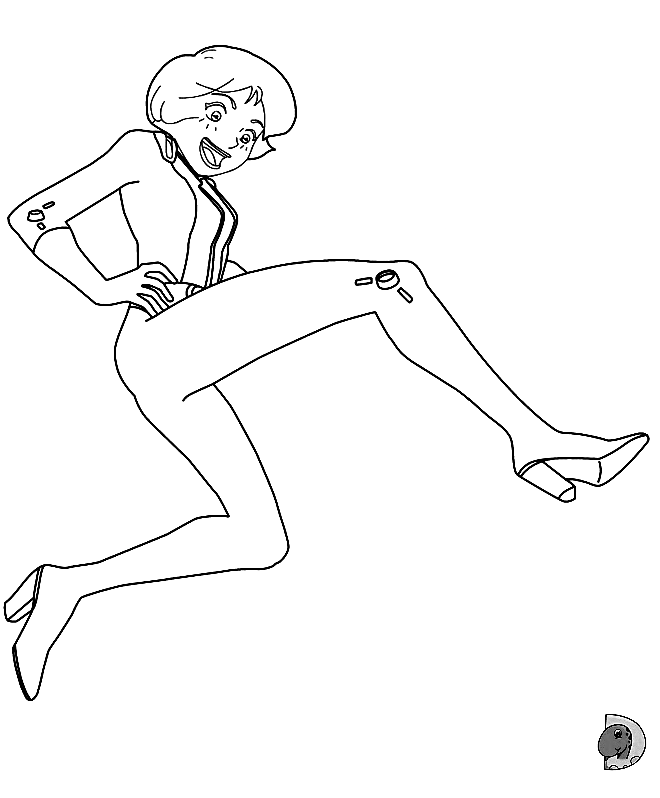 Happy Alex Totally Spies Coloring Page