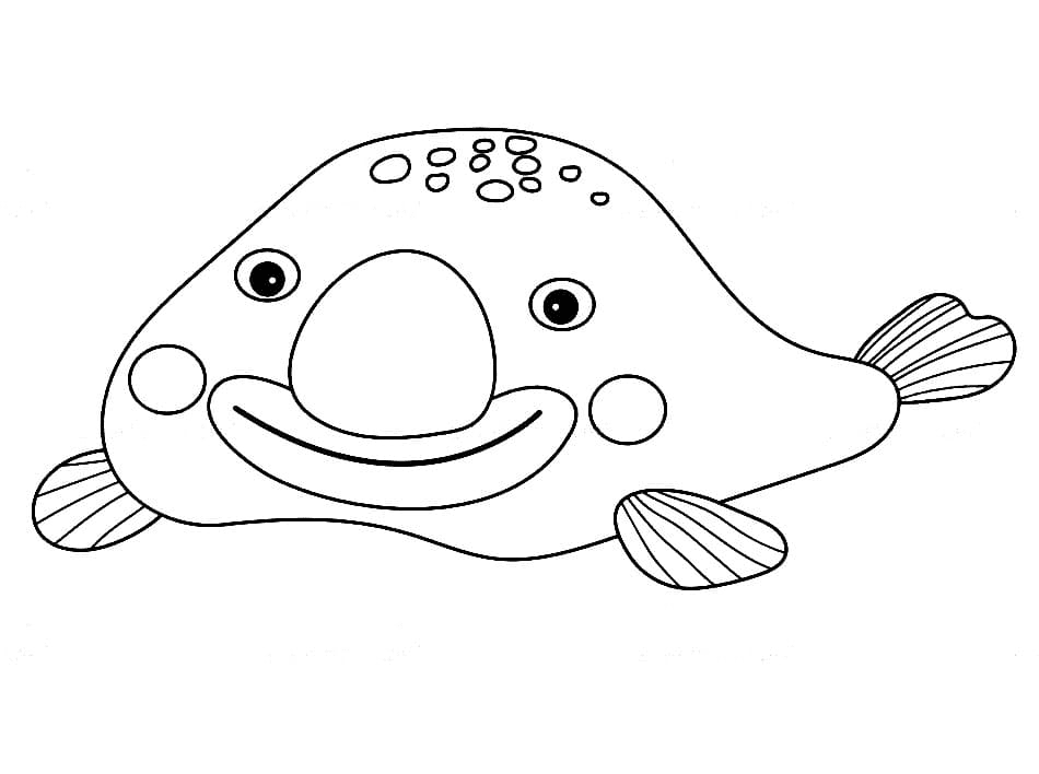 السمكة الفقاعة سعيدة من السمكة الفقاعة