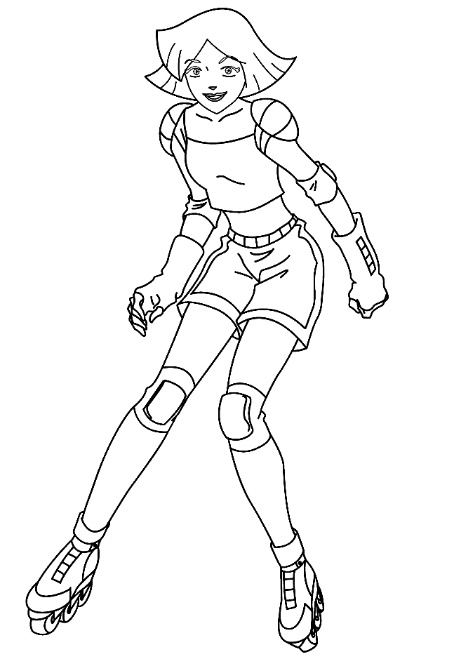 Happy Clover Skating Coloring Page