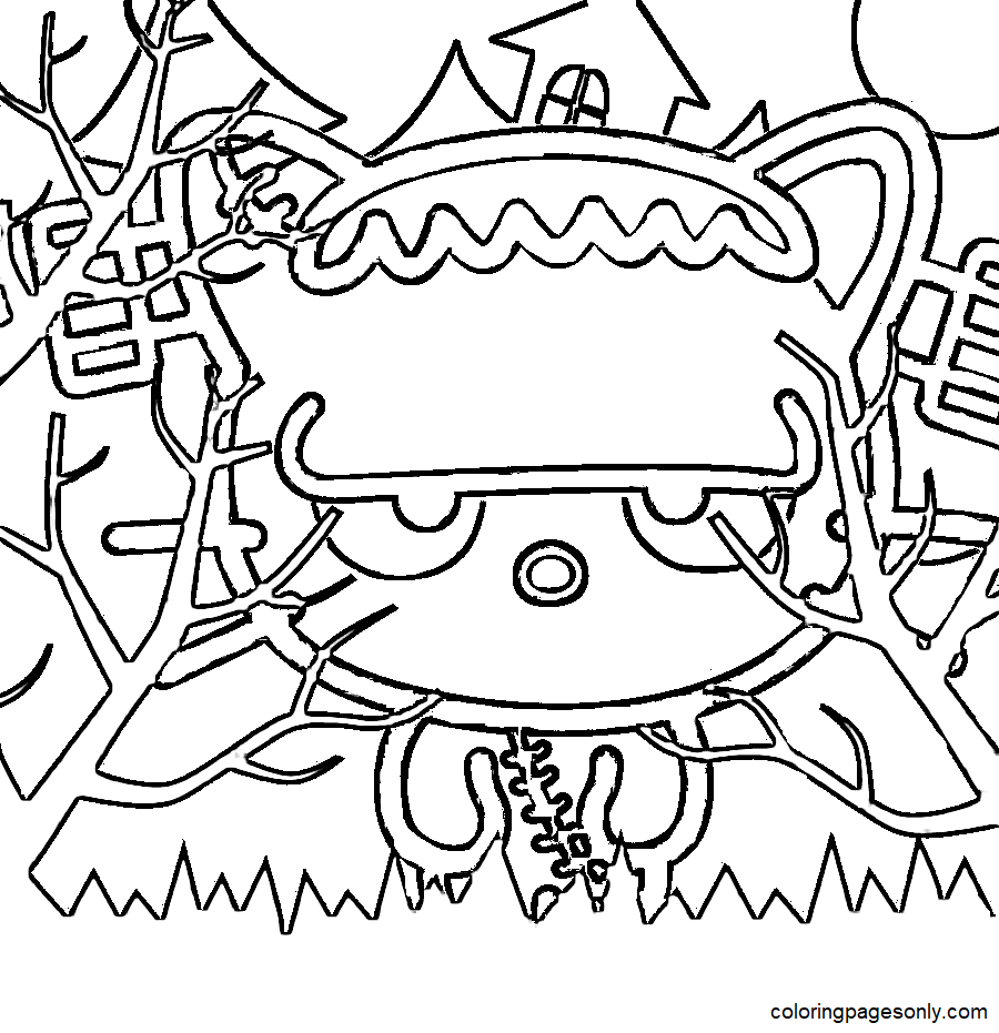 Happy Halloween Chococat Coloring Pages