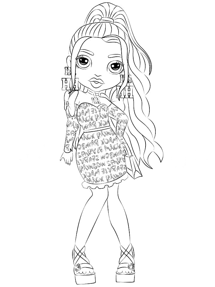 Holly De’Vious Rainbow High Coloring Pages