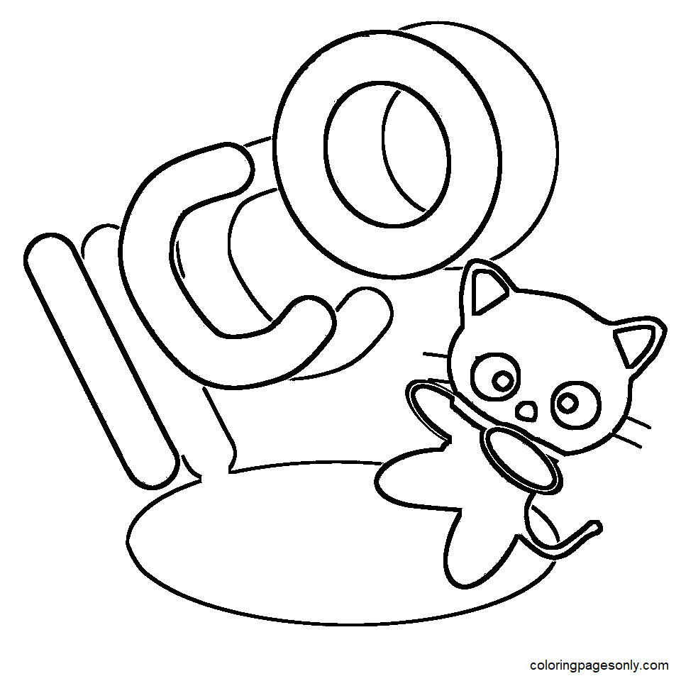 ICO and Chococat Coloring Page