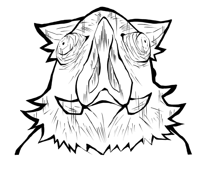Inosuke Face Coloring Pages