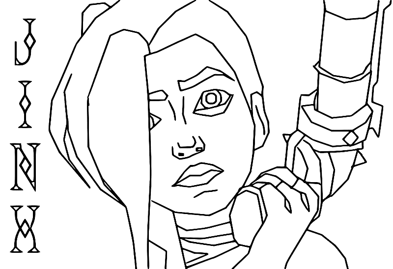 Jinx from Arcane Coloring Page