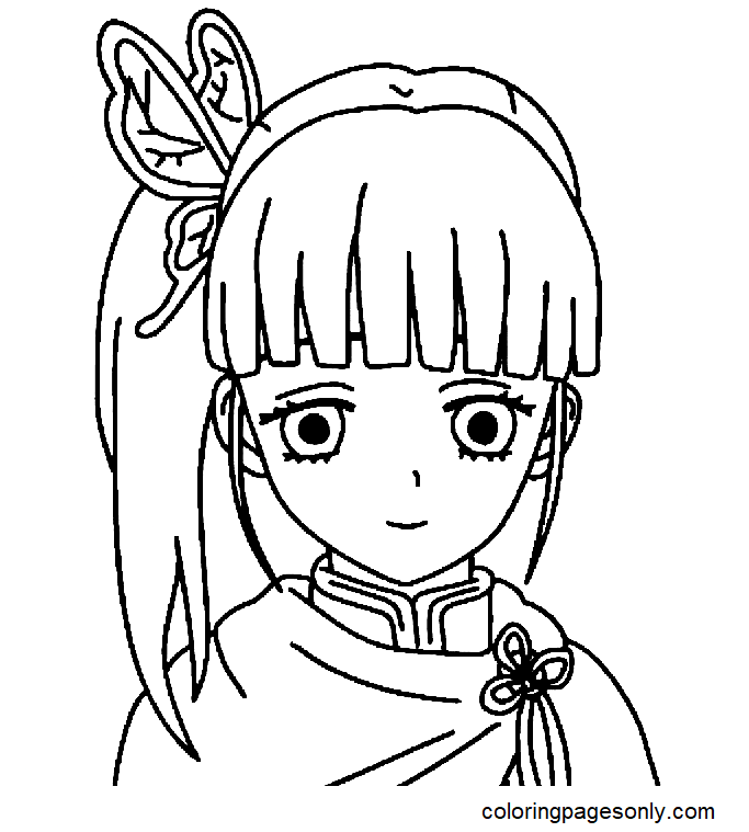 Kanao from Demon Slayer Coloring Page