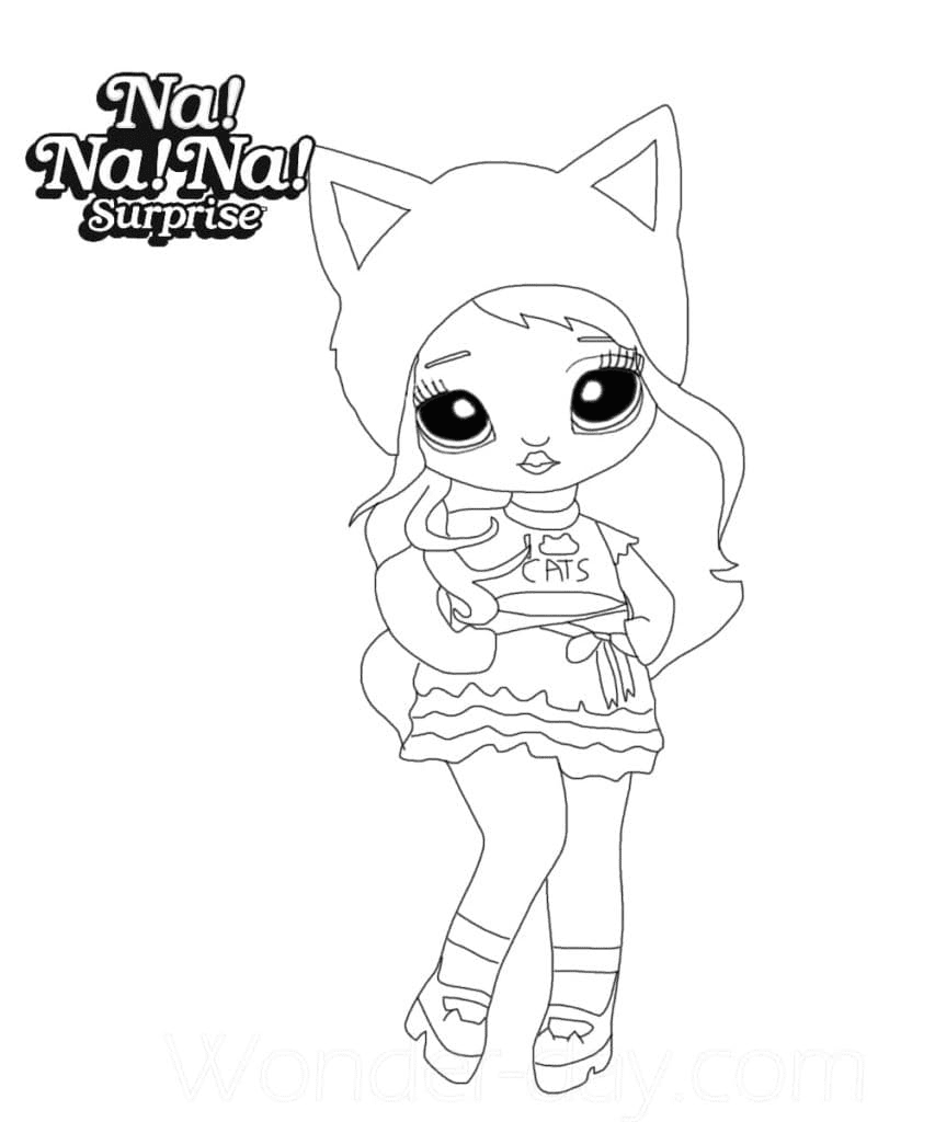 Katherine Whiskers Na Na Na Surprise Coloring Pages
