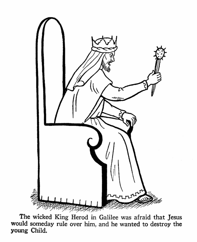 King Herod Coloring Pages