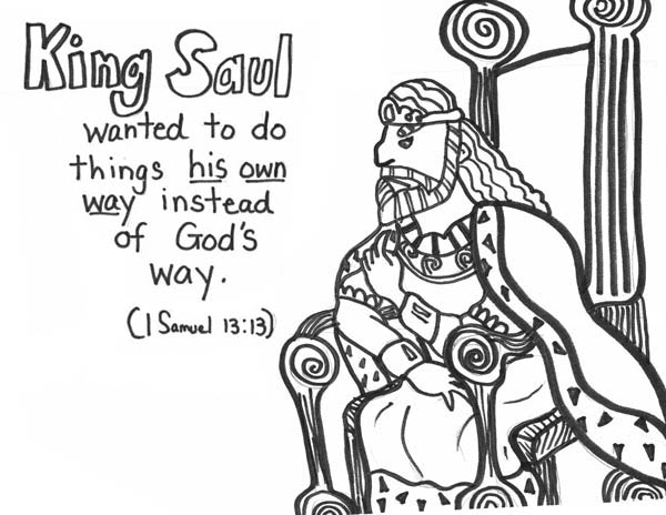 King Saul Coloring Pages