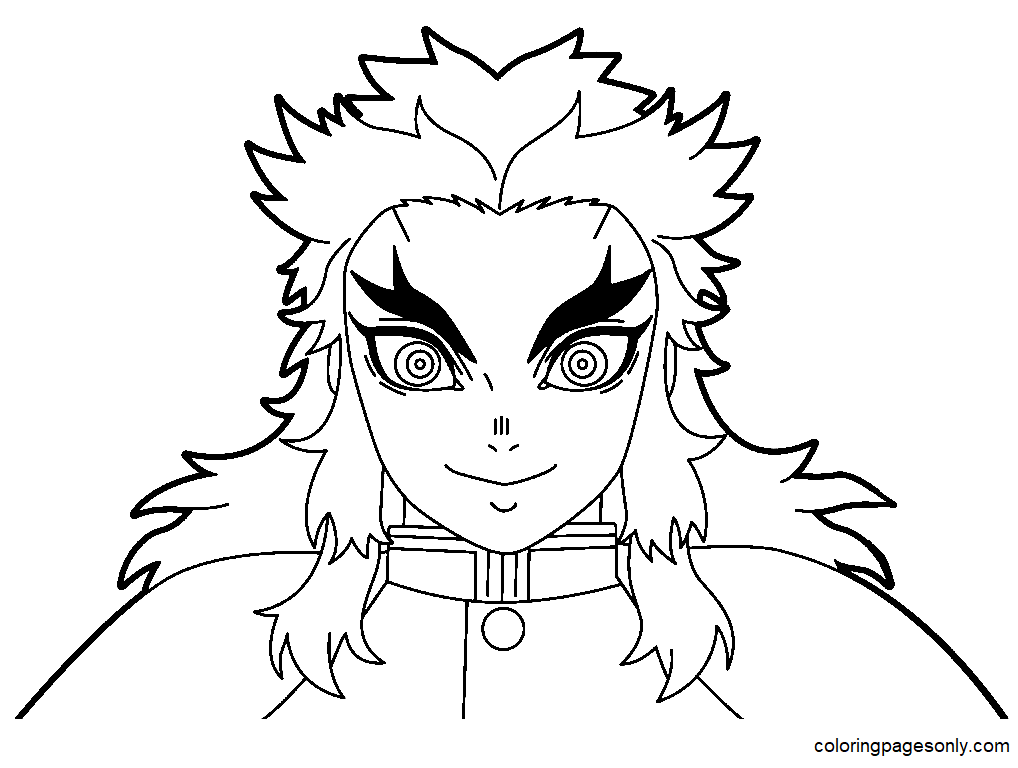 Rengoku  Páginas para colorir, Desenho de personagens, Desenhos bonitos