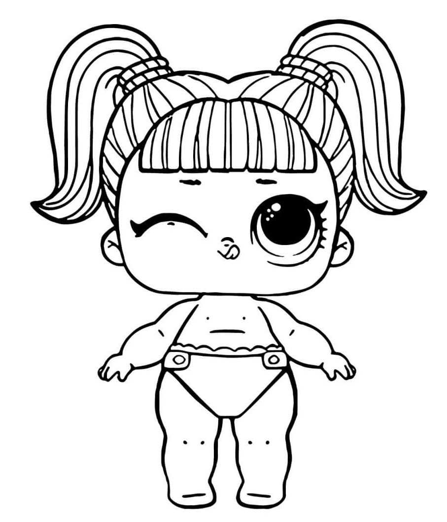 Lol Baby Lil Go-Go Gurl Coloring Pages - Free Printable Coloring Pages