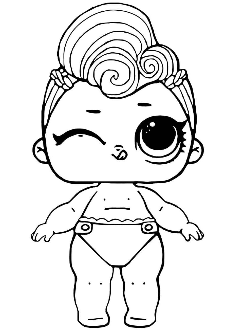 Lol Baby Lil como se fosse um bebê para colorir - Desenhos para