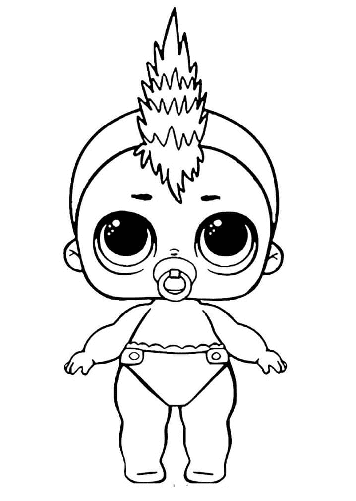Lol Baby Lil Punk Boi Coloring Page