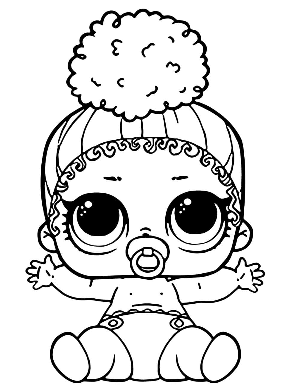 Lol Baby Lil 触地得分 Coloring Page
