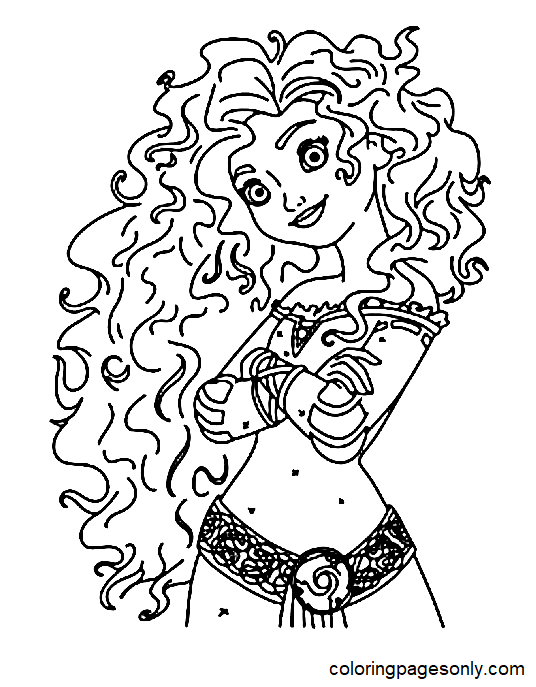 Lovely Merida Coloring Page
