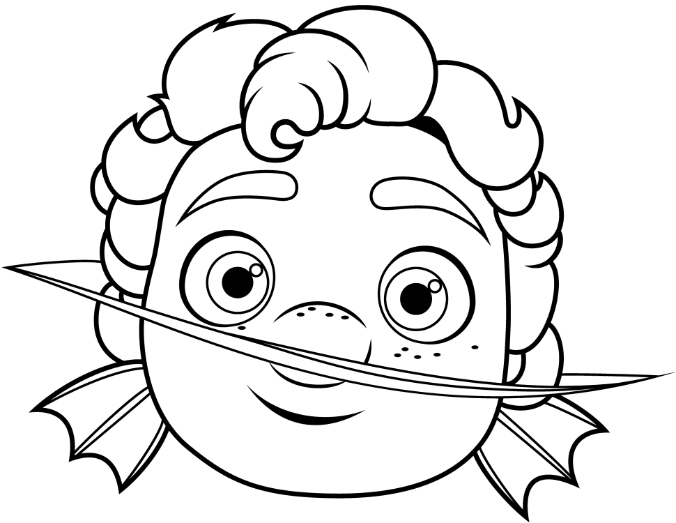 Luca Face Coloring Pages