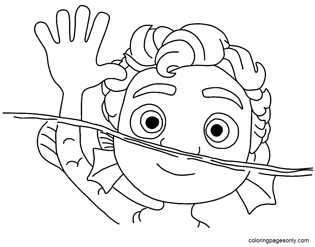 Luca Sea Monster From Luca Disney Coloring Page