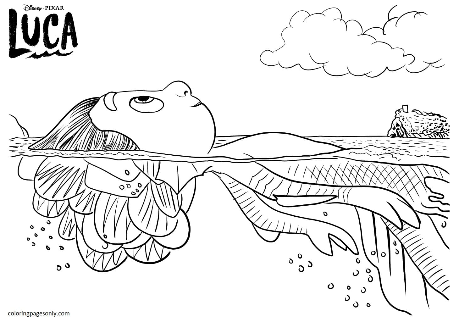 Luca coloring pages 2