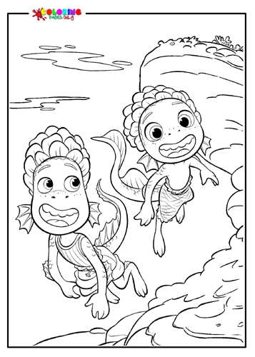 Luca coloring pages 4